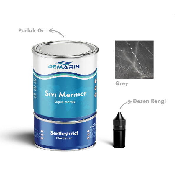 Solventsiz Sıvı Mermer, Liquid Marble (Tezgah, Zemin Boyası)