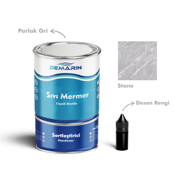 Solventsiz Sıvı Mermer, Liquid Marble (Tezgah, Zemin Boyası)