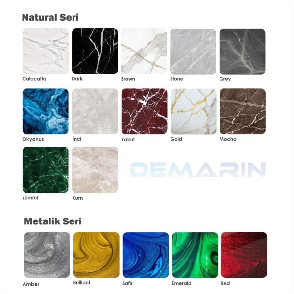 Solventsiz Sıvı Mermer, Liquid Marble (Tezgah, Zemin Boyası)