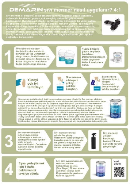 Solventsiz Sıvı Mermer, Liquid Marble (Tezgah, Zemin Boyası)