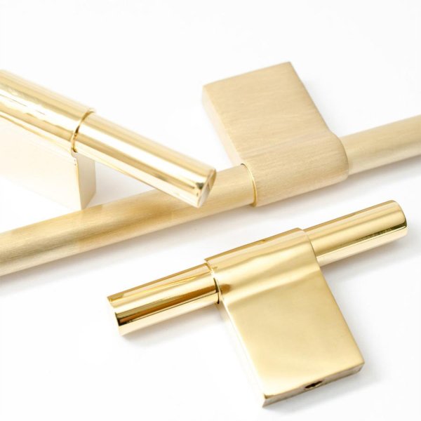 Alia Altın - Sarı - Gold T Bar Düğme Kulp